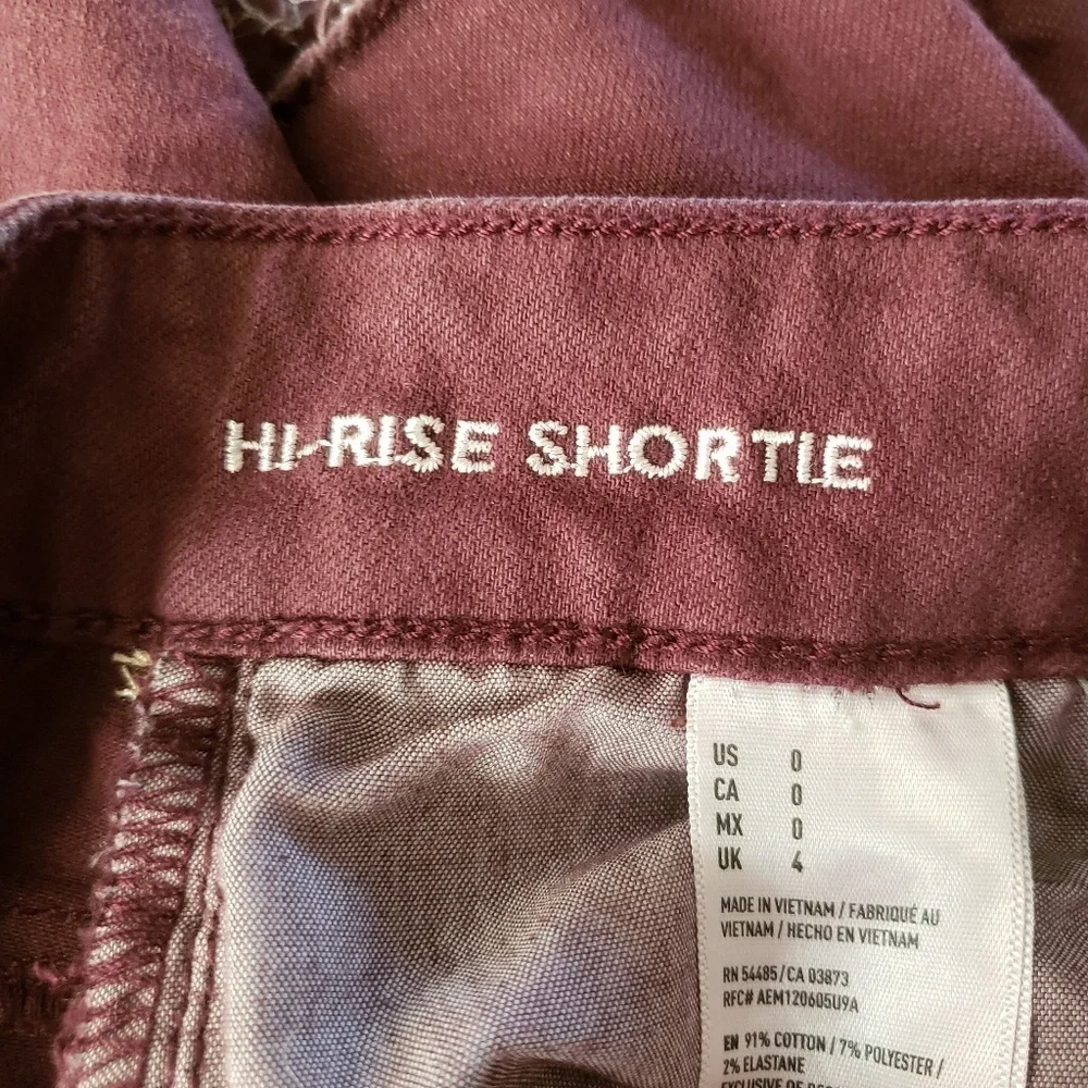 AEO High Rise Shortie Plum 0